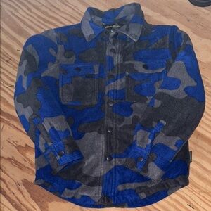 Eddie Bauer Blue Camo Fleece Jacket